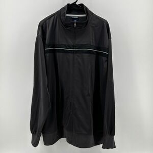 NordicTrack Charcoal Gray Full Zip Track Jacket Mock Neck Men XXL Active Sporty